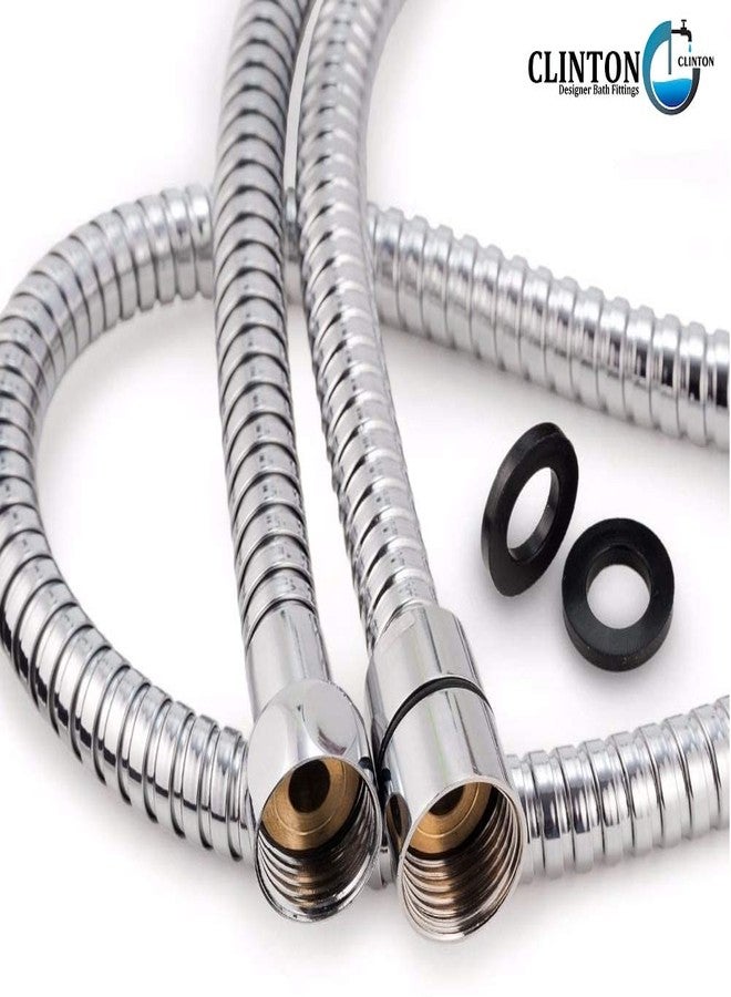 Clinton Stainless Steel 1 Mtr. Hose Pipe with 360 Degree Rotating Joints - Image 4